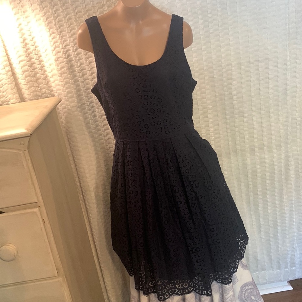 J.Crew Size 10 Navy Blue Lace Dress